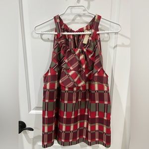 Banana Republic Plaid Sleeveless Top